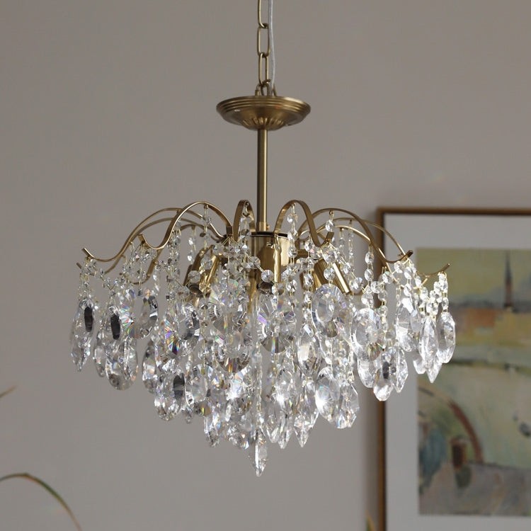 Vintage Sumptuous Teardrop Crystal Chandelier K1279