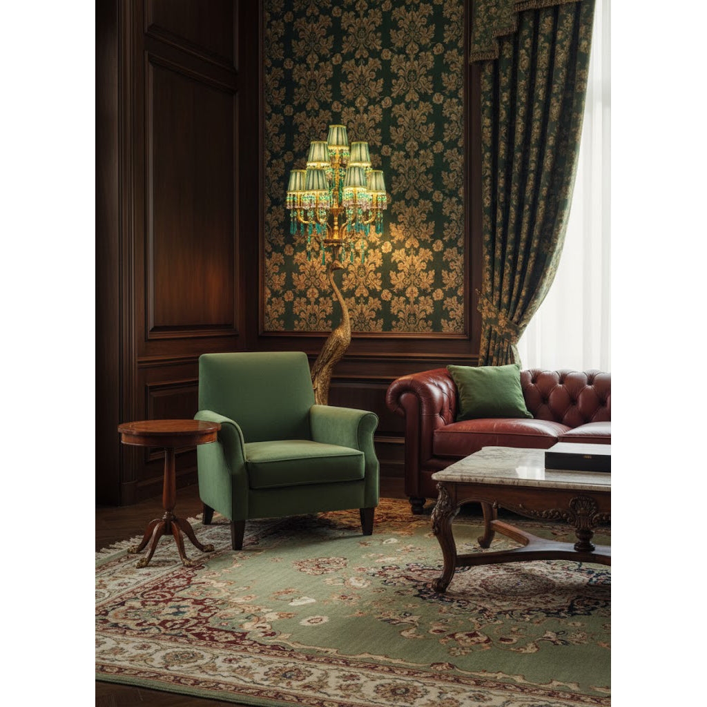 Perky Peacock Floor Lamp D761