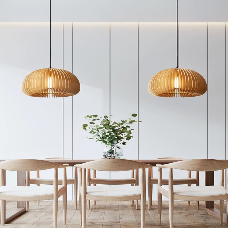 Creative Wooden Pumpkin Pendant Lamp K134
