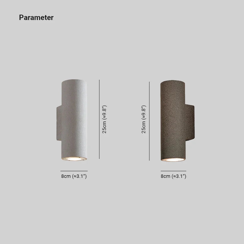 Midnight Glow Minimalist Cement Indoor Outdoor Wall Light D777