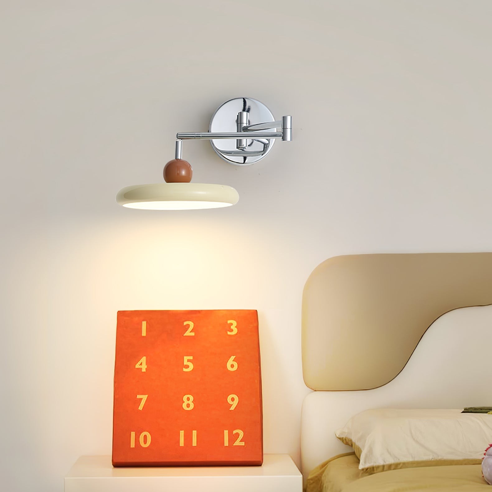 Minimalist French Creative Cream Style Rotatable Swing Arm Wall Lamp K463