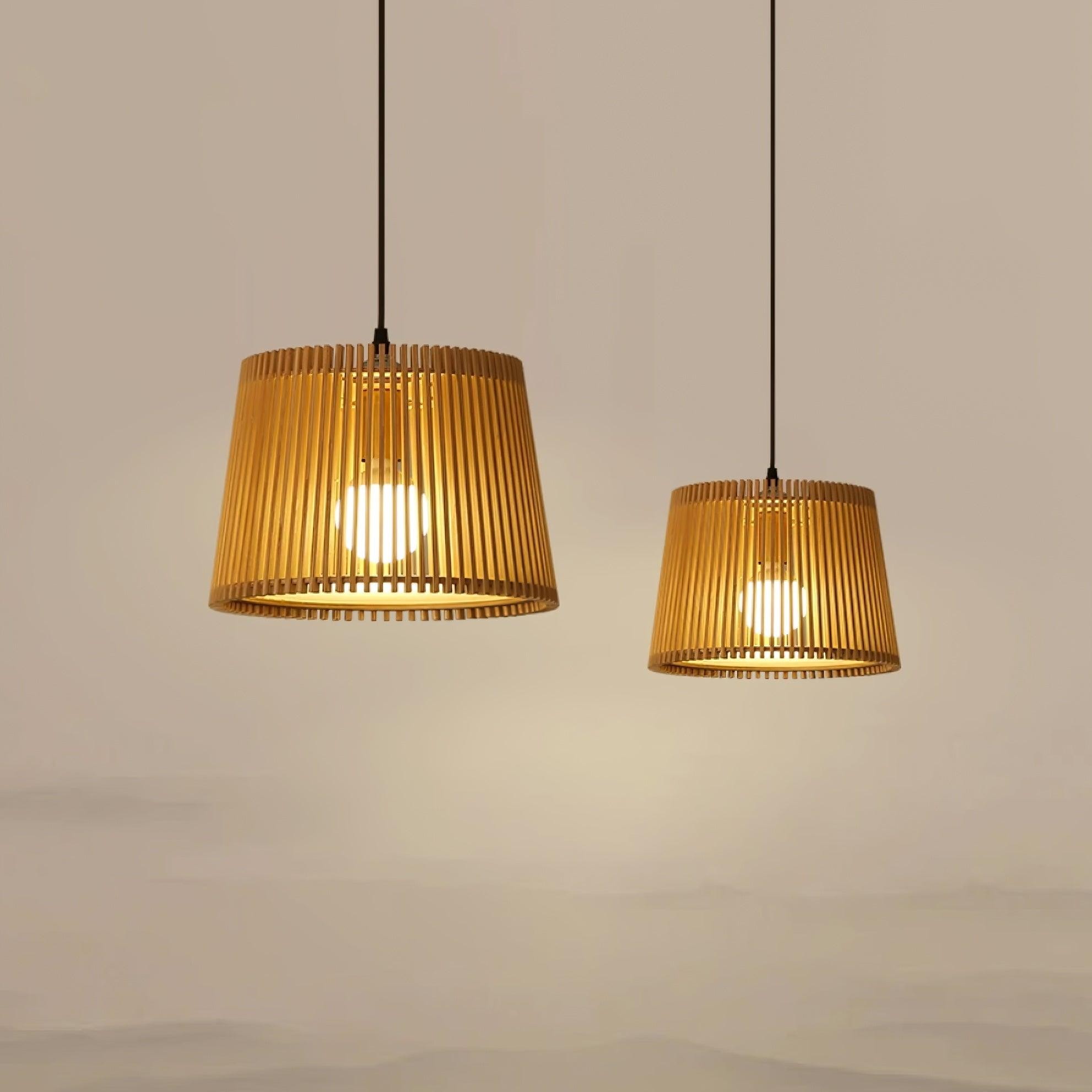 Wooden Log Color Cage Pendant Light K654