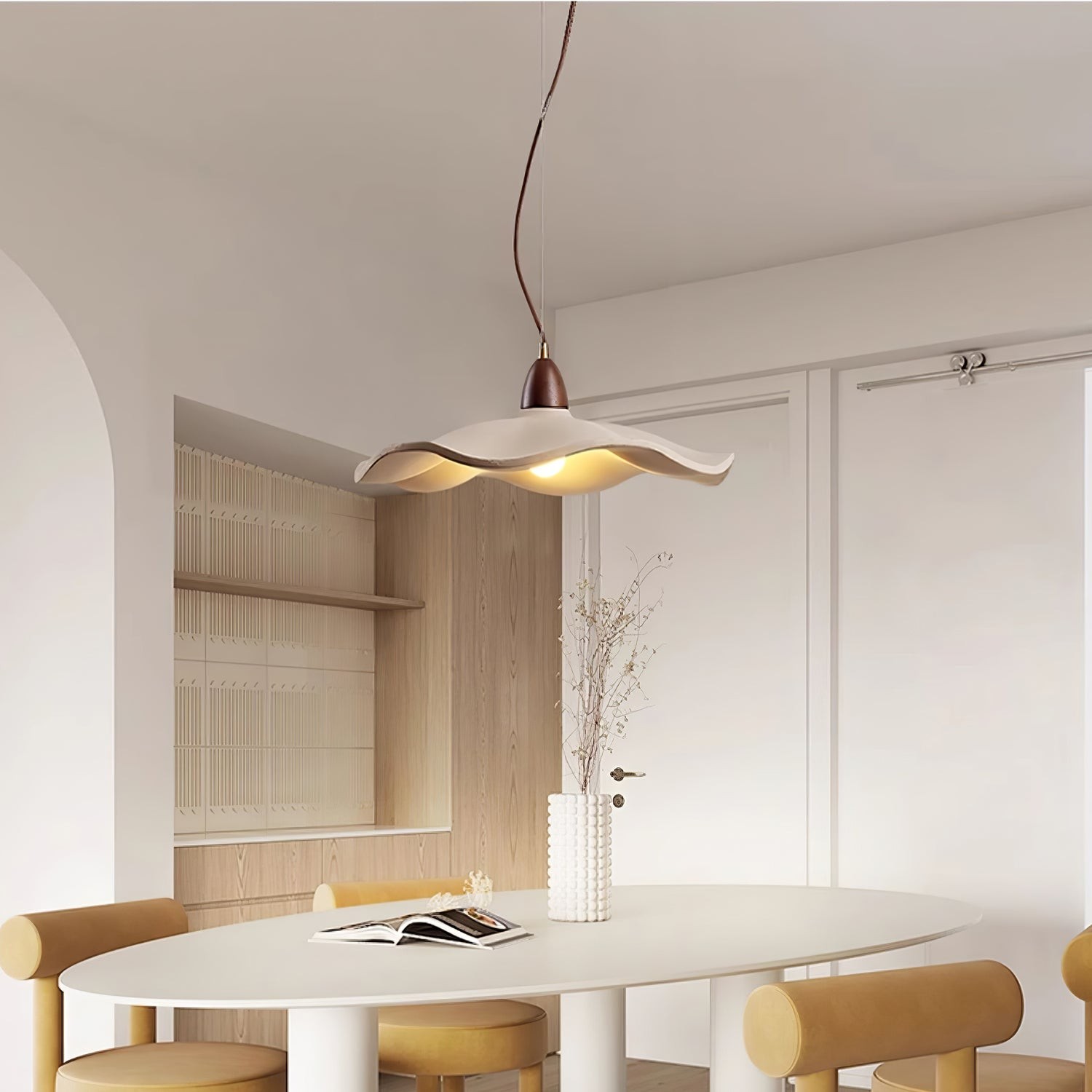 Japanese Wabi-Sabi Style Cement Wave Pendant Lamp K309