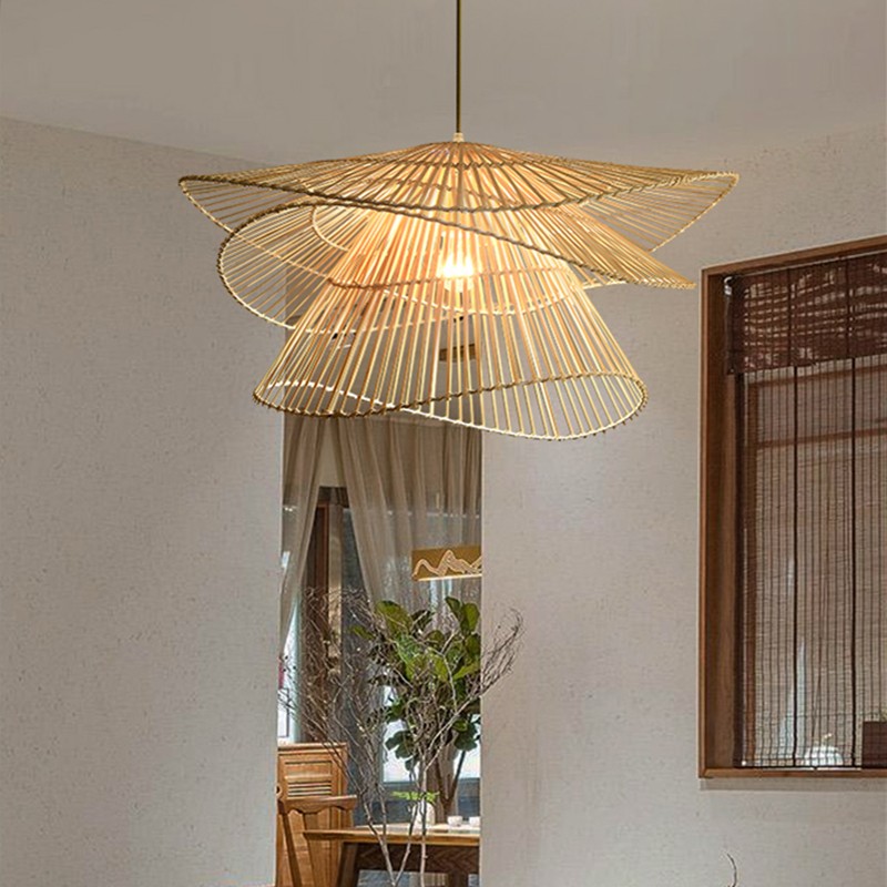 Rustic Wooden Pendant Light