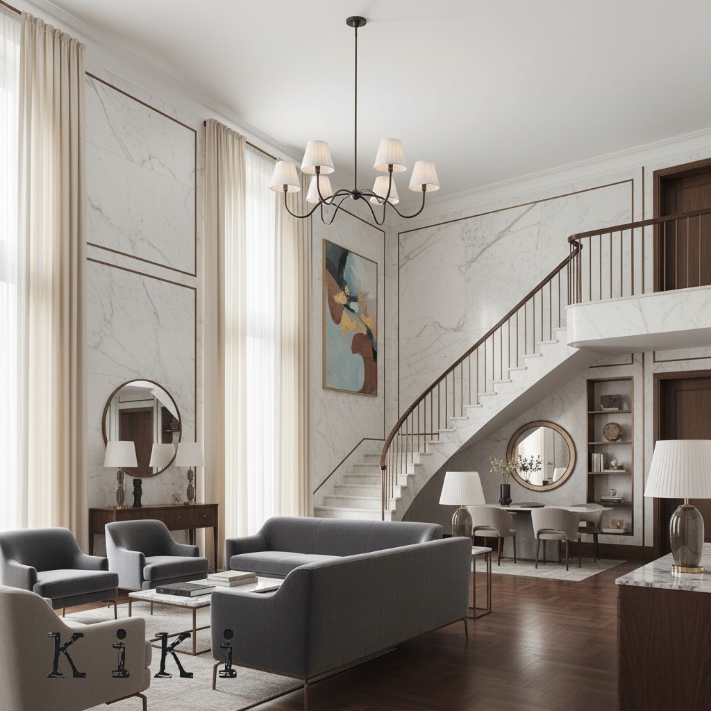 Luvora Round Pleated Shade Chandelier – Elegant Iron & Fabric Lighting for Dining & Living K1305