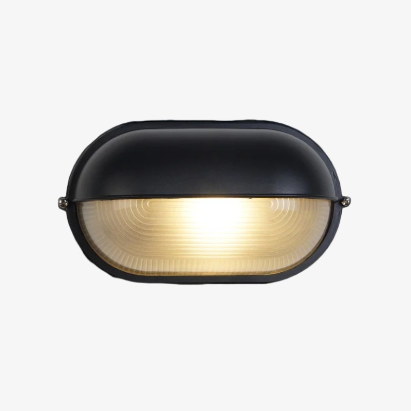 Docka Metal and Glass Outdoor Wall Sconce - Vintage Industrial Wall Light for Porch K2367