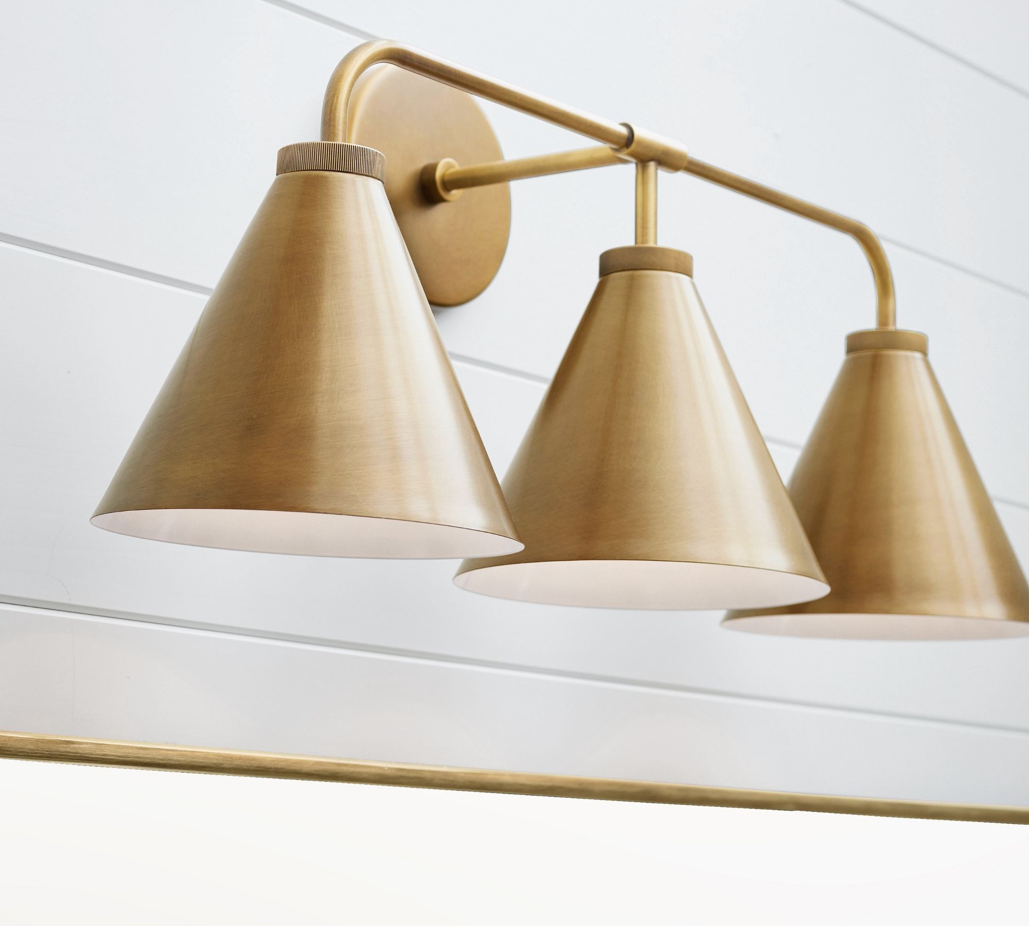 Korvi Iron Tapered Sconce Light - Wall Fixture in Black or Brass K1209