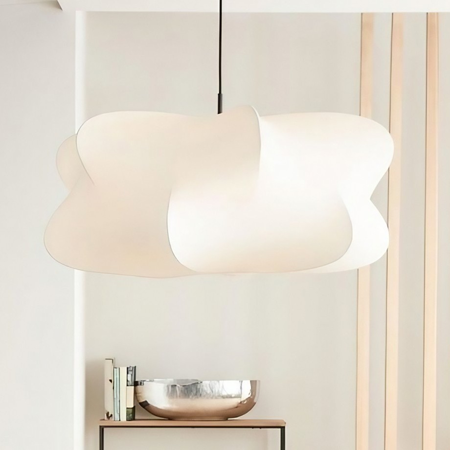 Lunaveo Timeless Minimal Silk Pendant Lamp - Cloud Shade Lighting for Home Decor K369
