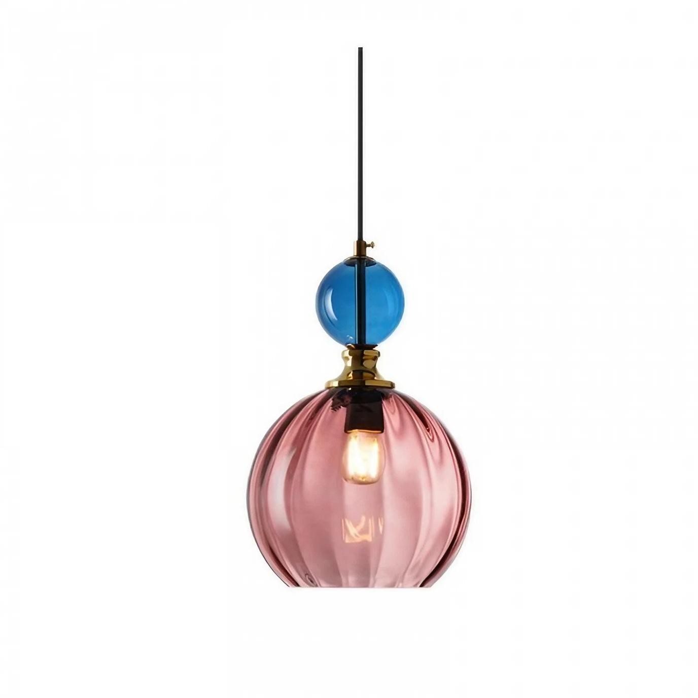 Modern Stained Glass Globe Pendant Light K74