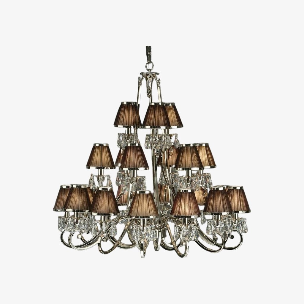 Talonis Multi-light Fabric Chandelier - Elegant Metal Curved Arms for Dining and Living K1900
