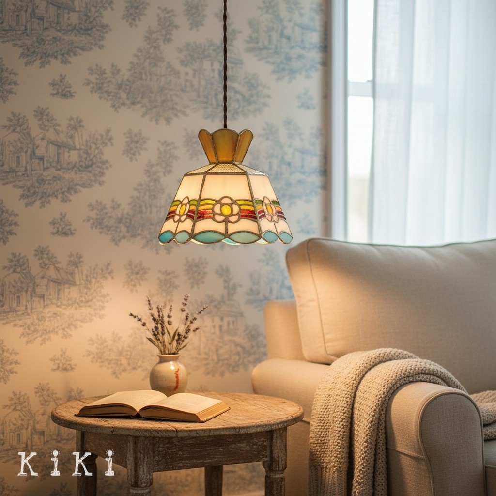 Vintagia Decorative Glass Pendant Light - Tiffany Glass Lighting for Dining and Living Room K2137