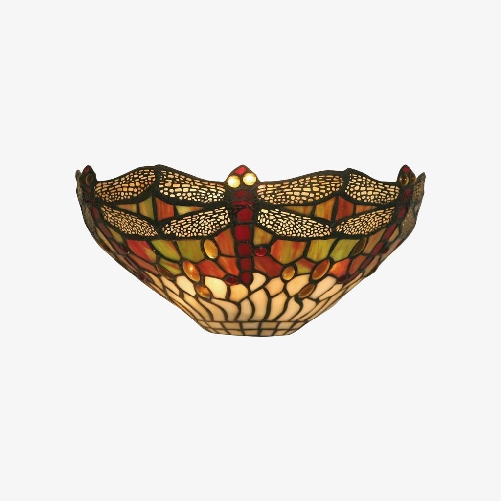 TF Dragonfly Pattern Wall light - Classic Hand-Cut Stained-Glass for Hallways K1890