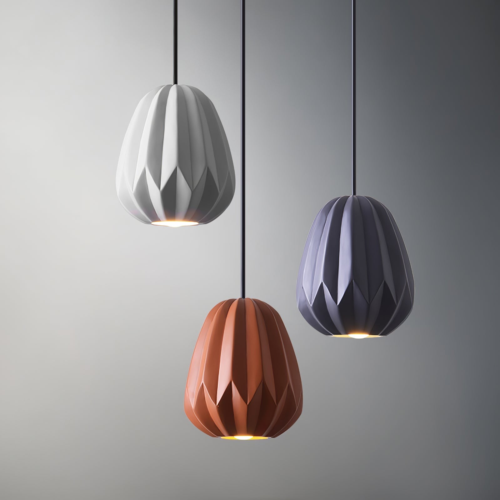 Papaya Resin Pendant Lamp K1064