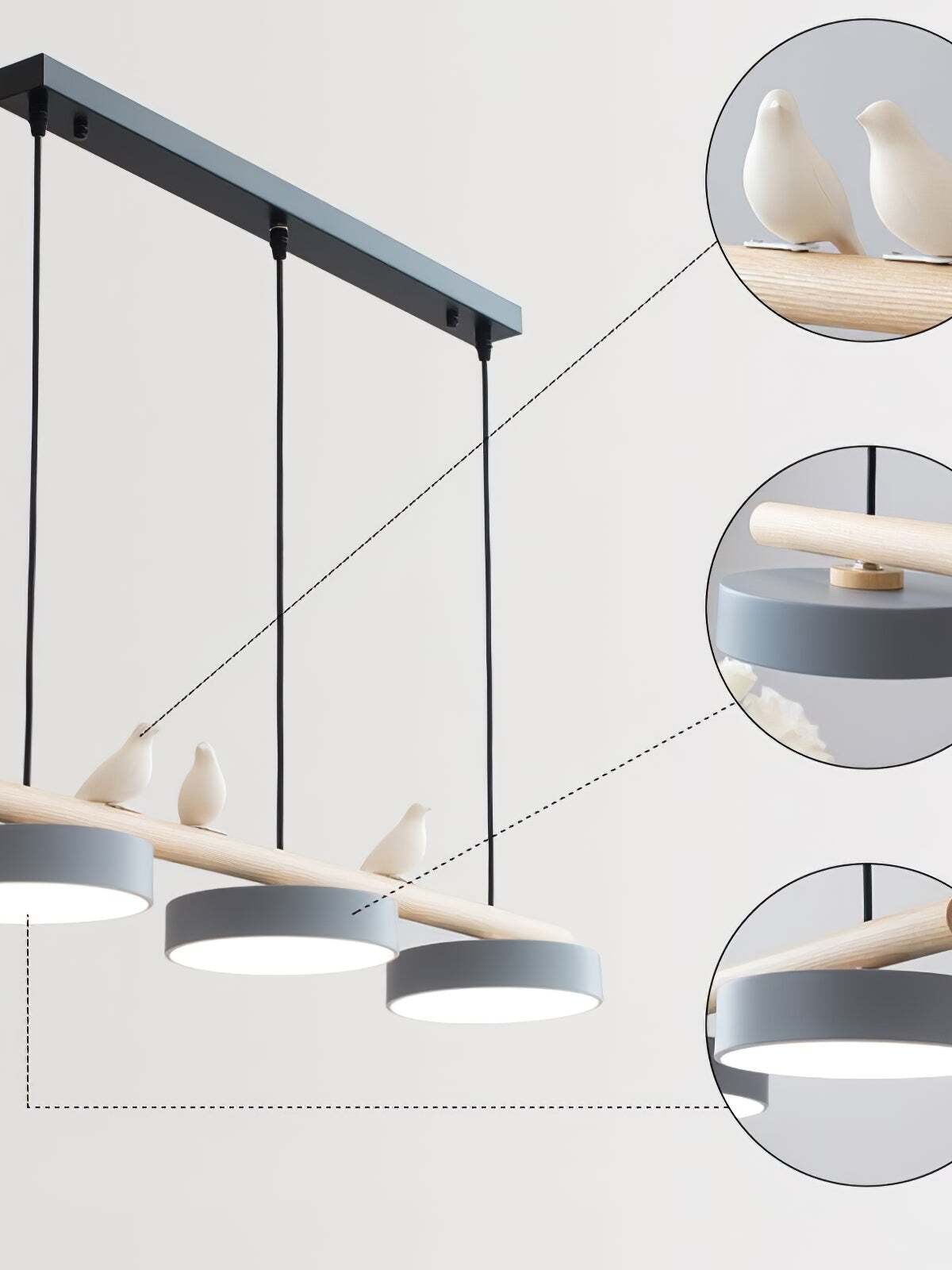 Creative Branch Bird Shaped Pendant Lamp K873