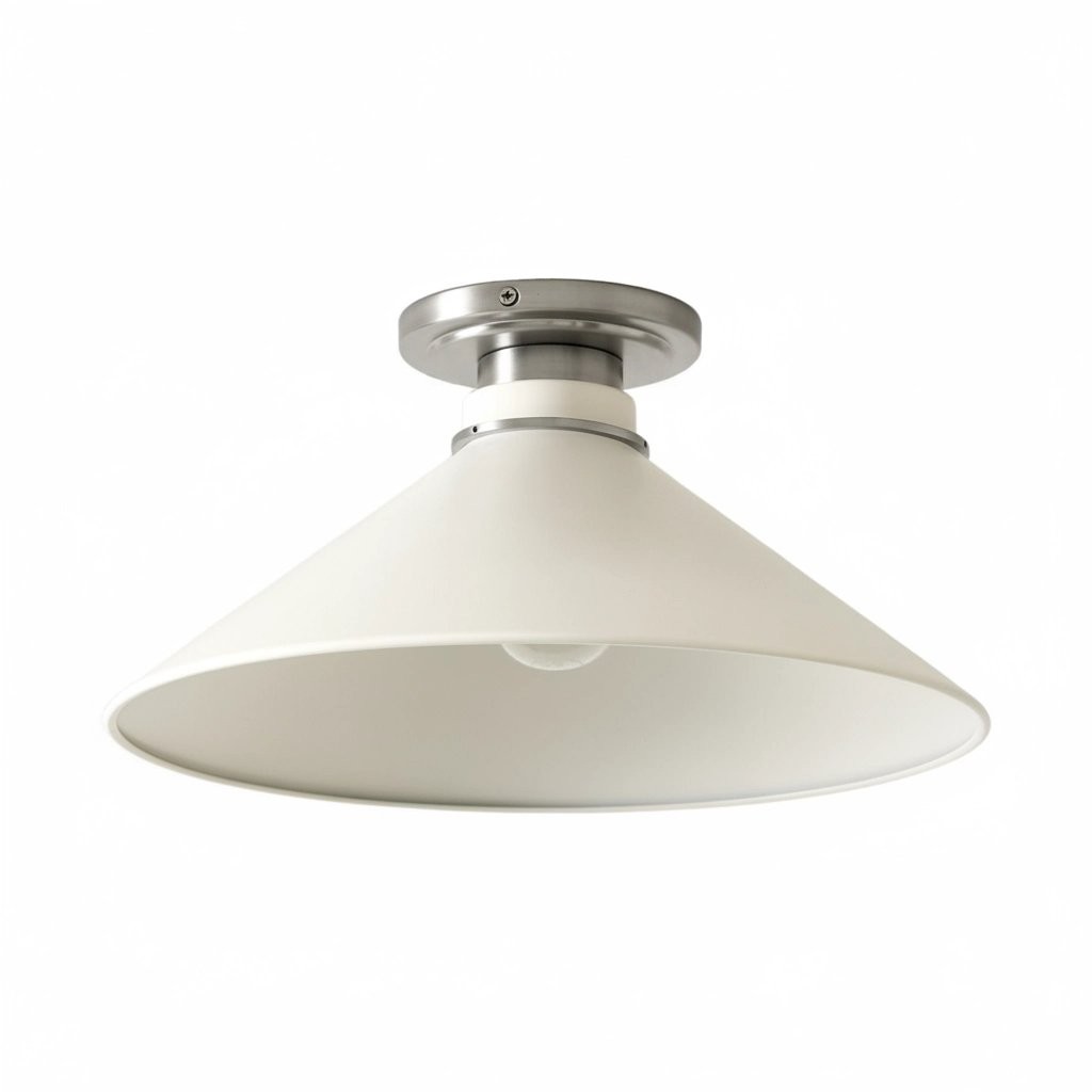 Aurenza Simple Flush Mount – Metal and Glass Ceiling Light for Any Room K1138