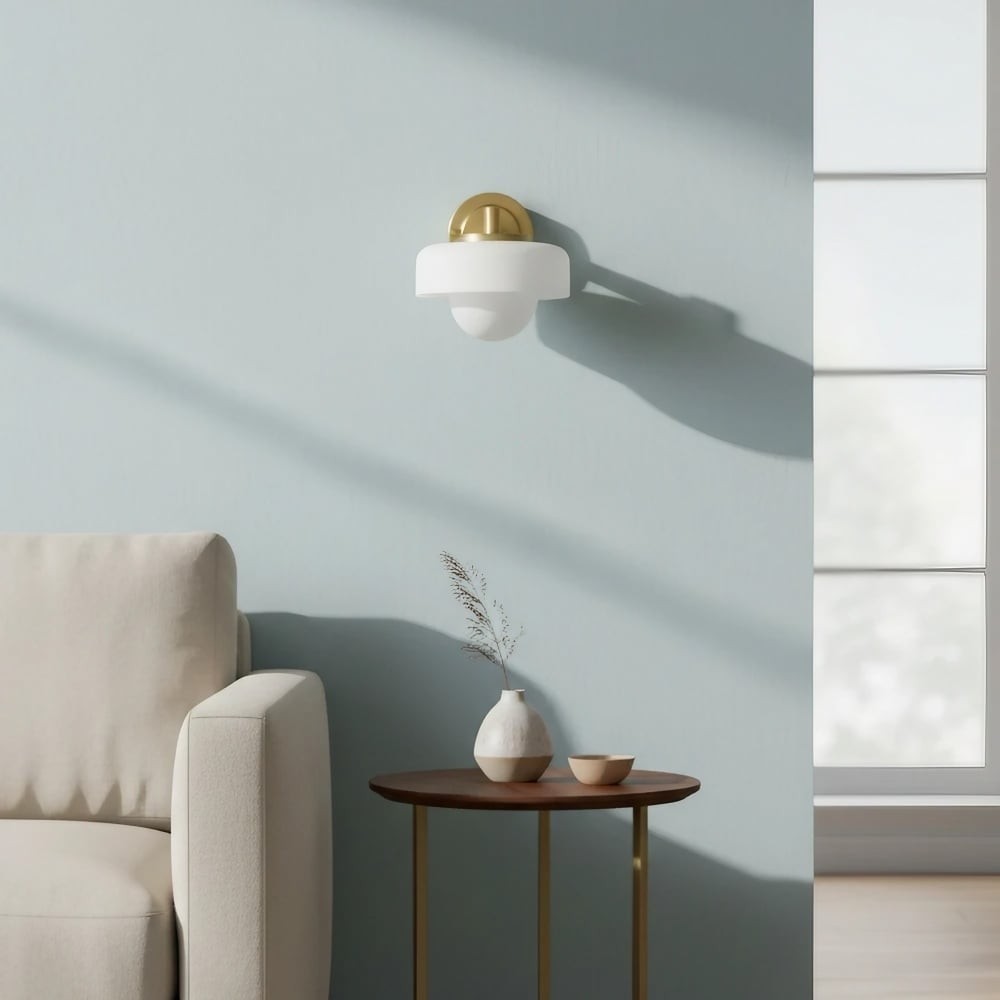 Zirvos Retro Globe Glass Wall Sconce - Elegant Brass-Inspired Shade Wall Light K1813