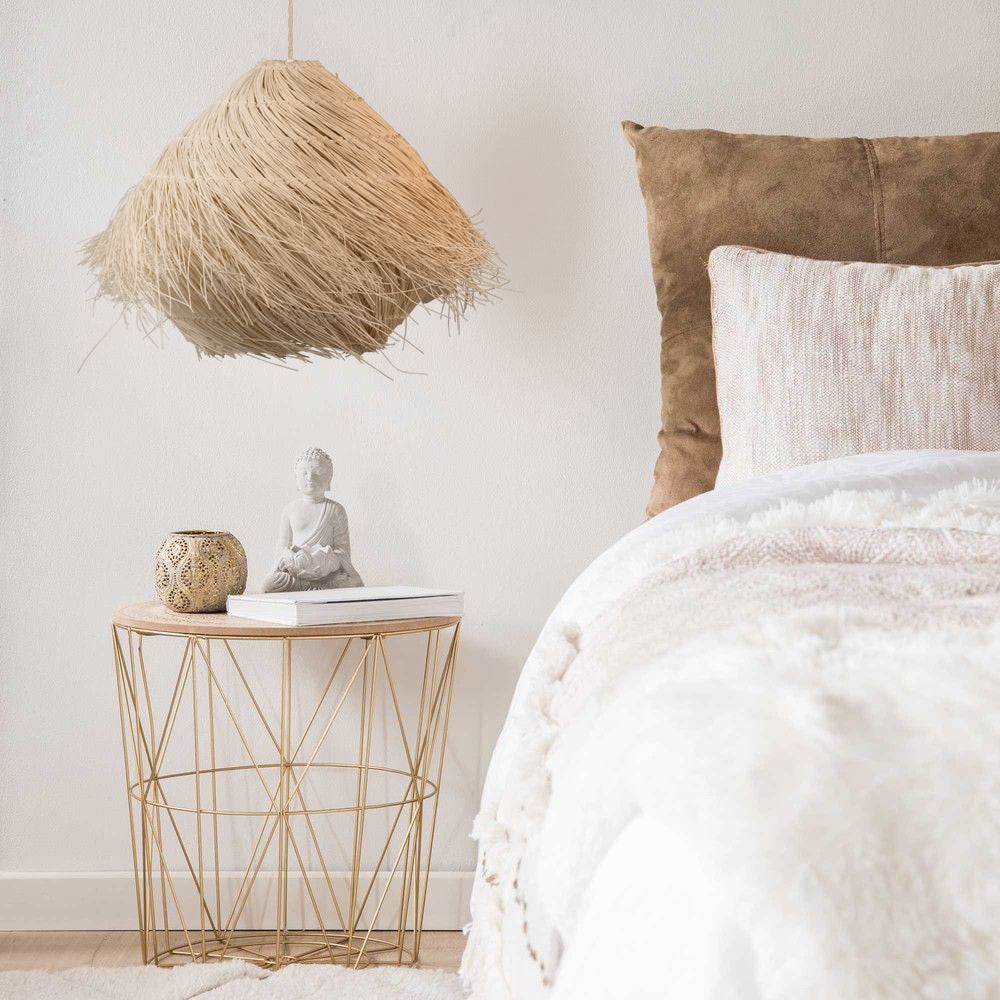 Boho Style Nest Rattan Pendant Light K44