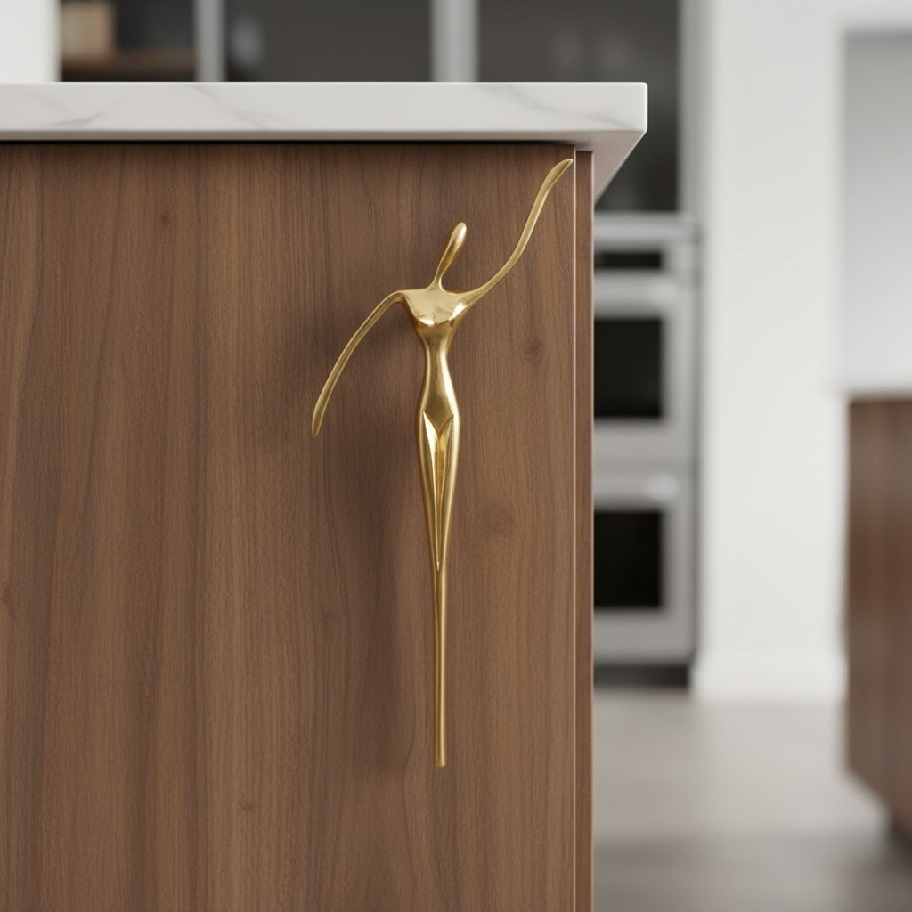 Verlitho Retro Cabinet Handle - Nordic Furniture Pull For Wardrobes and Drawers K2365