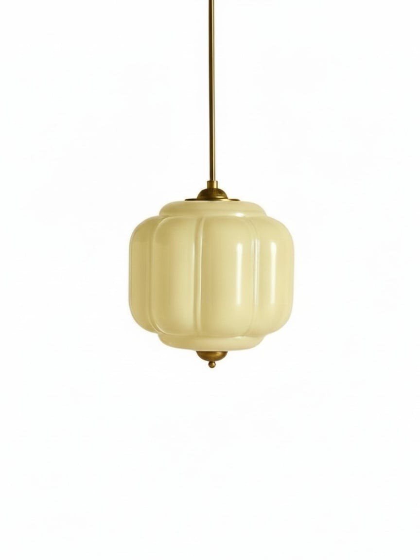 Eloise Classic Glass Pendant Light - Retro Glass and Metal Hanging Lamp for Kitchen Island Cafe K1475