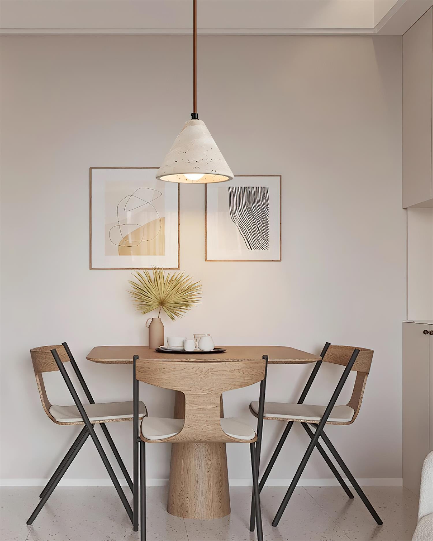 Travertine Conical Pendant Lamp K378