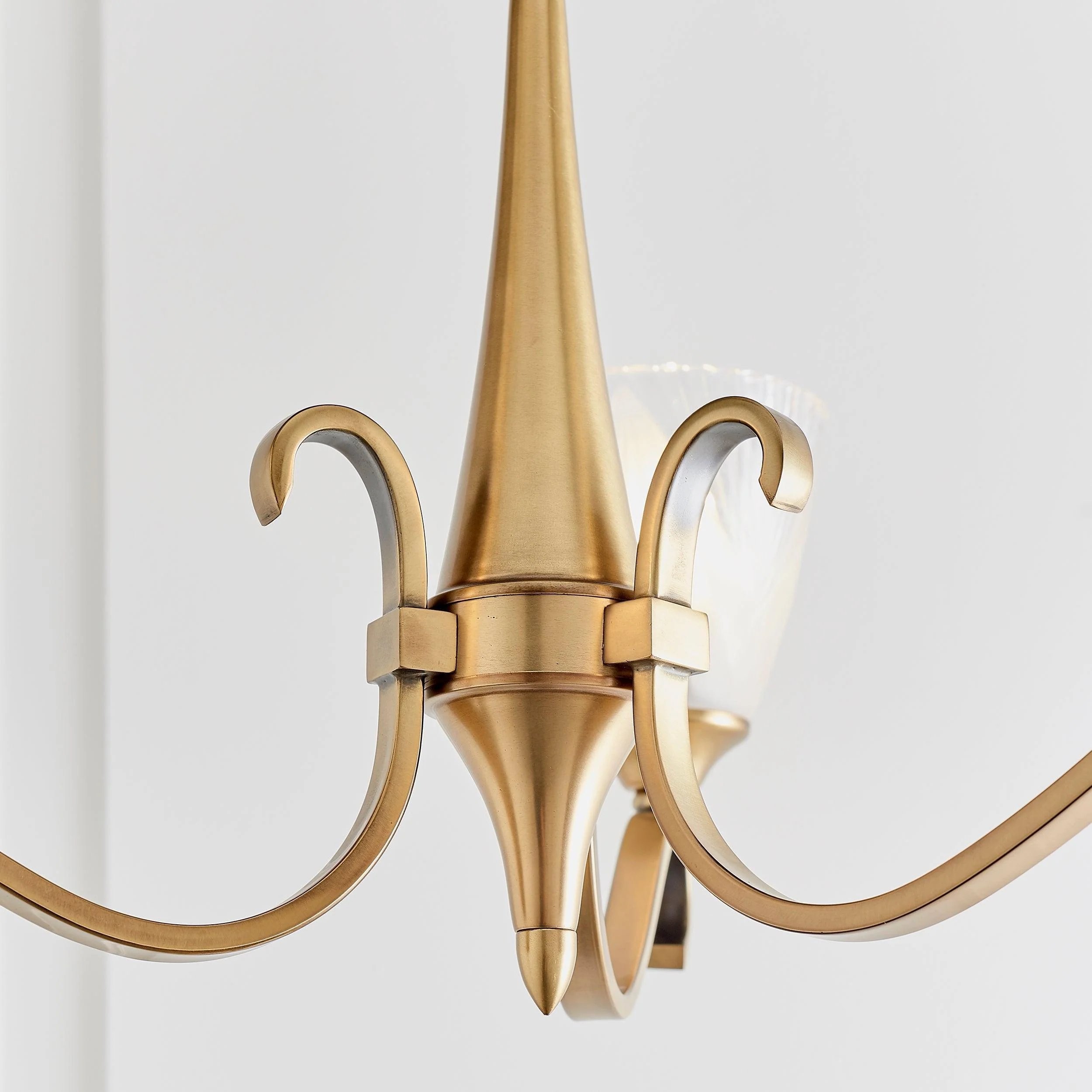 Lunetal Multi-Light Chandelier Crystal Accents Brass Finish - Modern Luxury for Dining Room K1895
