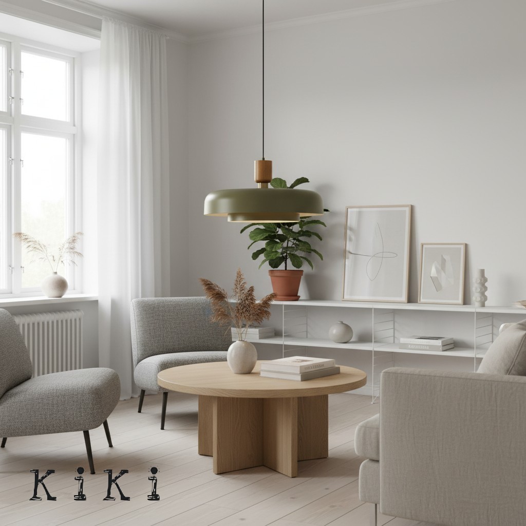 Nordic Double Layers Pendant Light - Minimalist Wood Metal Pendant For Kitchen K1123