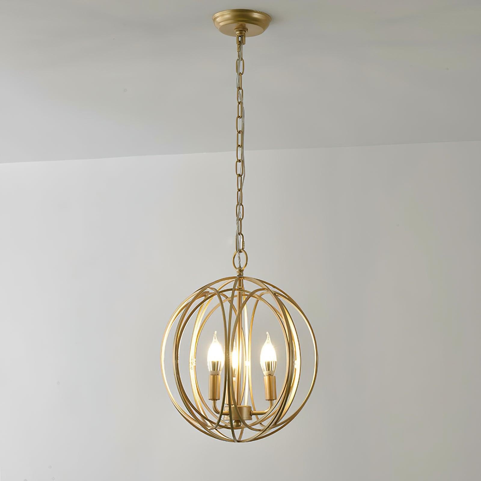 Hollow Metal Line Retro Pendant Light K554