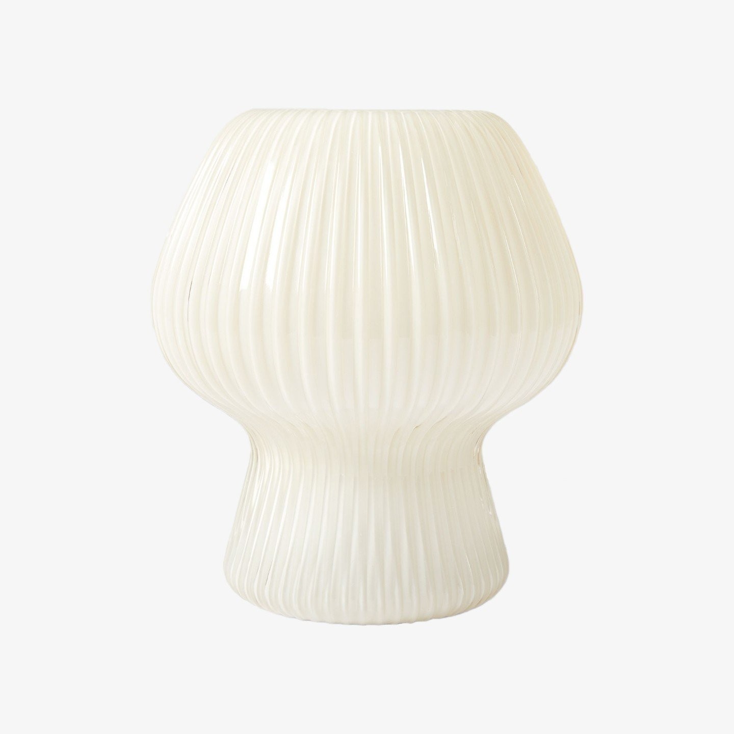Nera Ribbed Glass Lantern Table Lamp - Retro Design for Bedroom and Living Spaces K2203