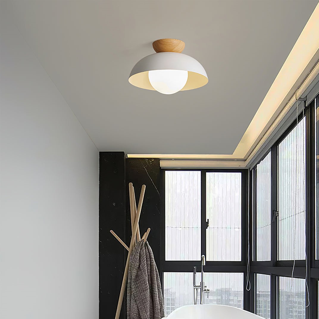Scandinavian Iron Bowl Energy Efficient Ceiling Light K143