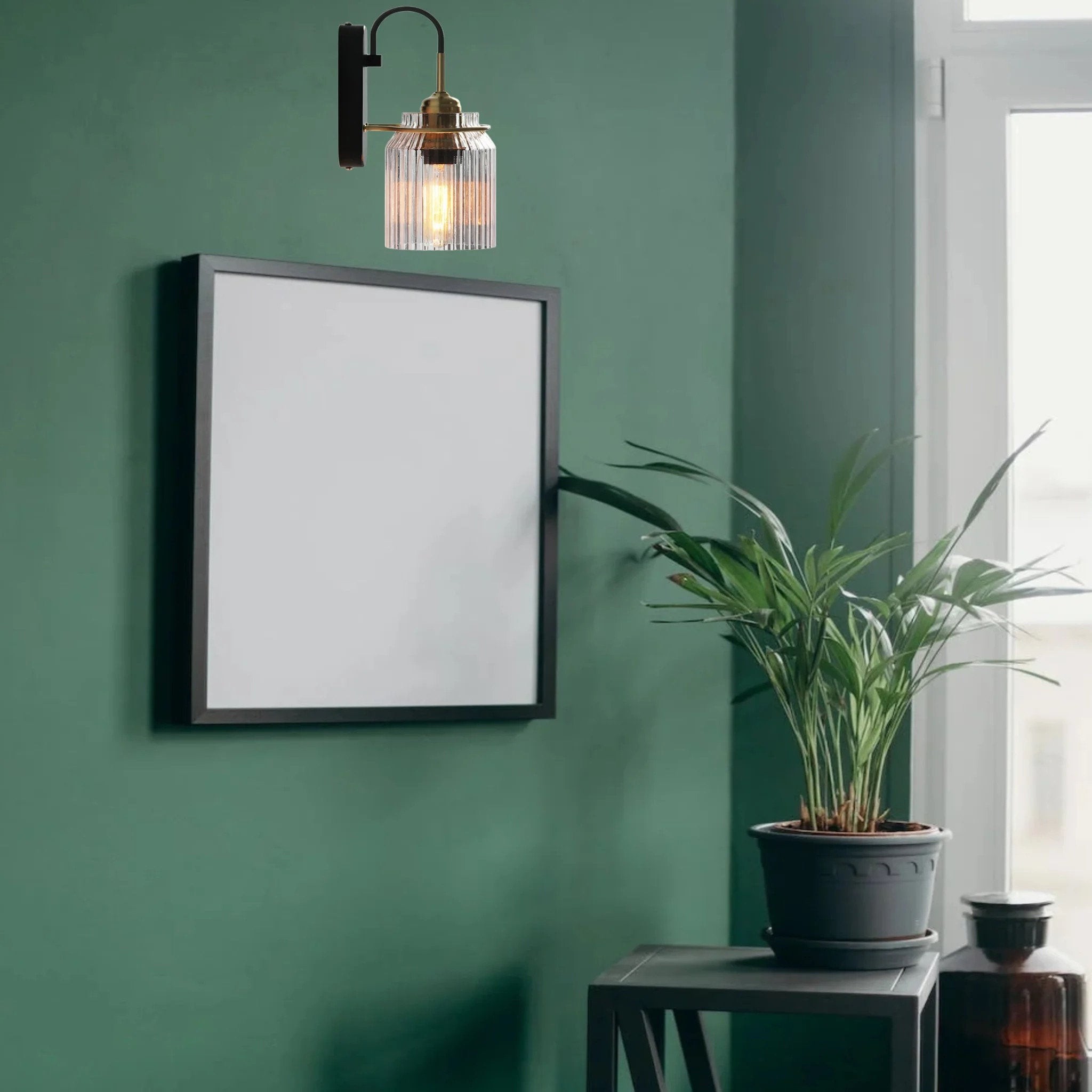 Nordic Columnar Glass Mirror Front Wall Lamp K545