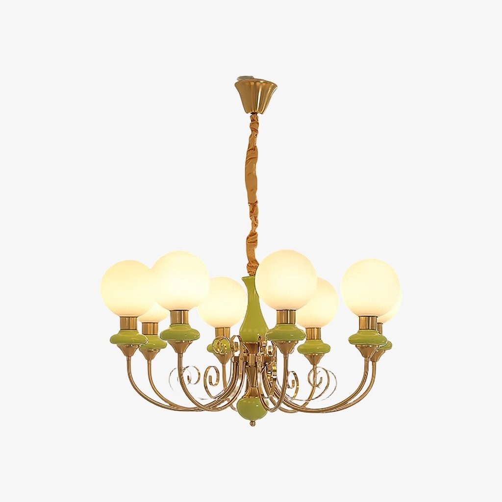 Radiara Sculptural Luxurious Glass Chandelier - Elegant Metal Lighting for Living Room K2110