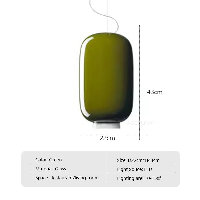 Chouchin Suspension Modern LED Glass Pendant Lamp D949