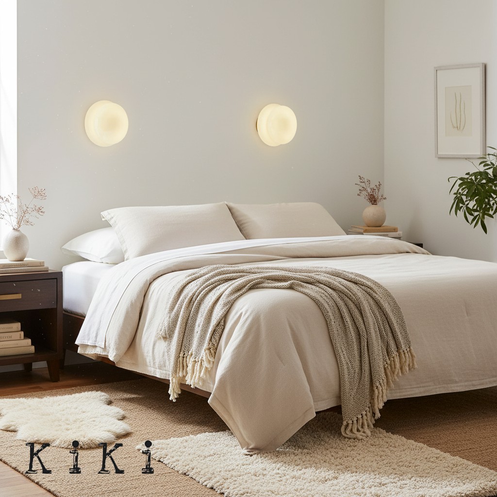 Orra Bauhaus Glass Wall Lamp – Art Decor Glass Wall Sconce for Bedroom or Bathroom K1426