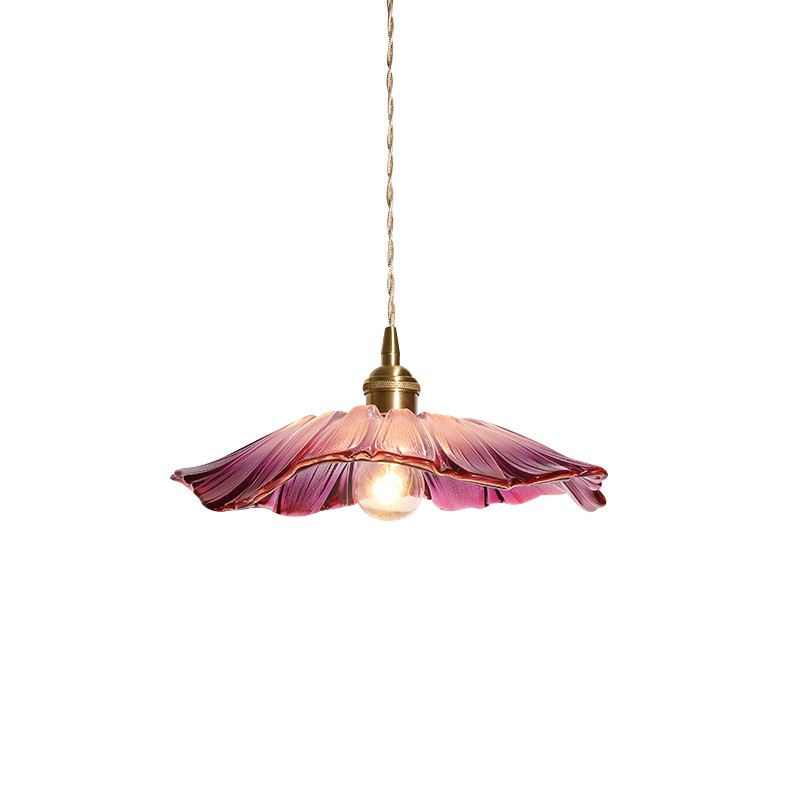 Lotus Retro Glass Pendant Light For Kitchen