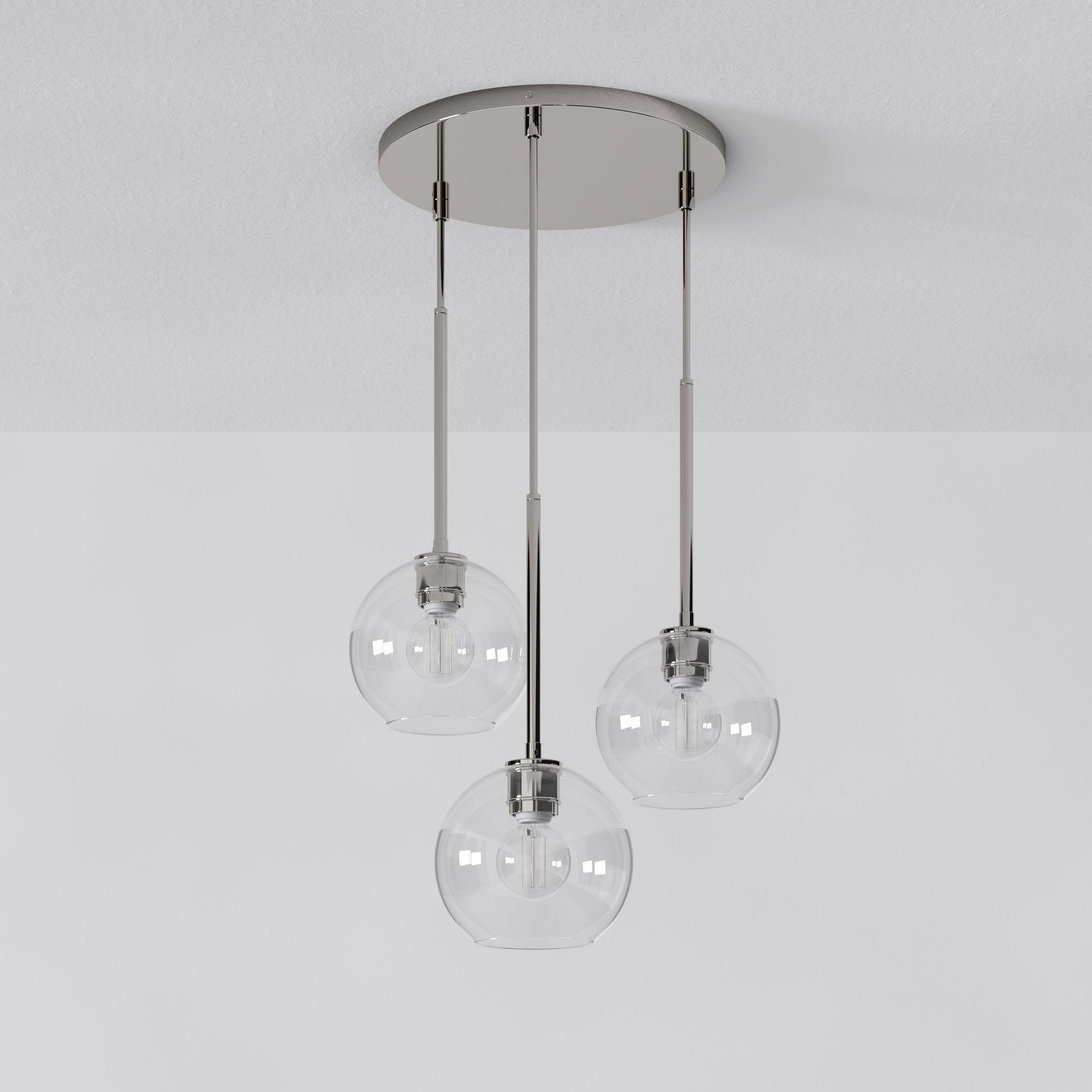 Selvion Minimalist Crystal Chandelier - Handcrafted Glass Sculptural Lighting Fixture K1220