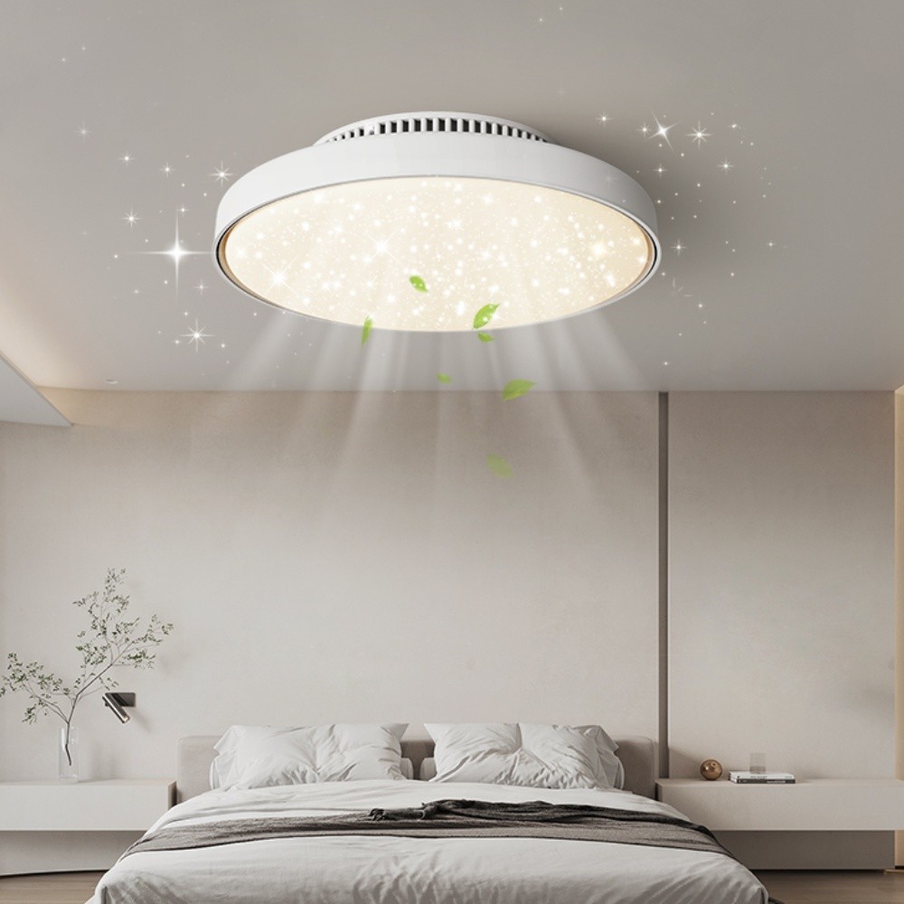 Modern Ultra Quiet Bladeless Ceiling Fan Light For Bedroom K952