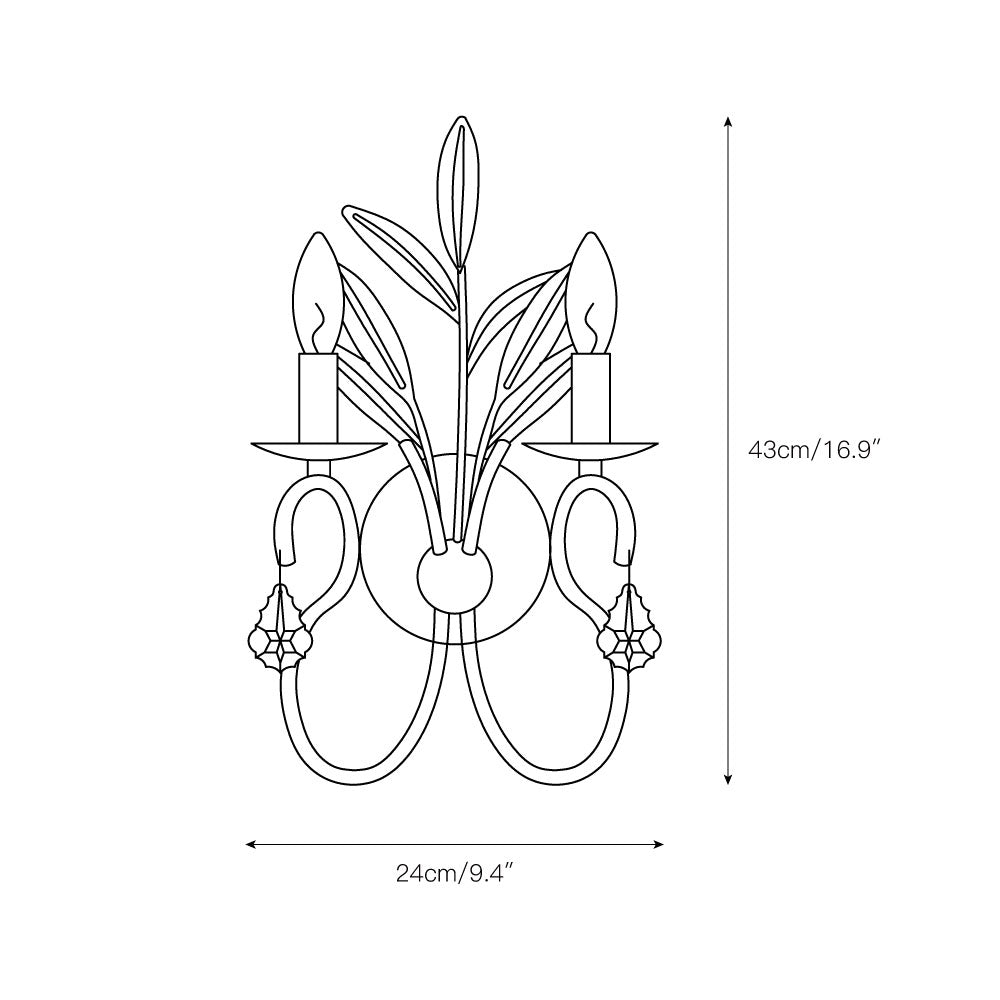 Lydia Crystal Sconces D559