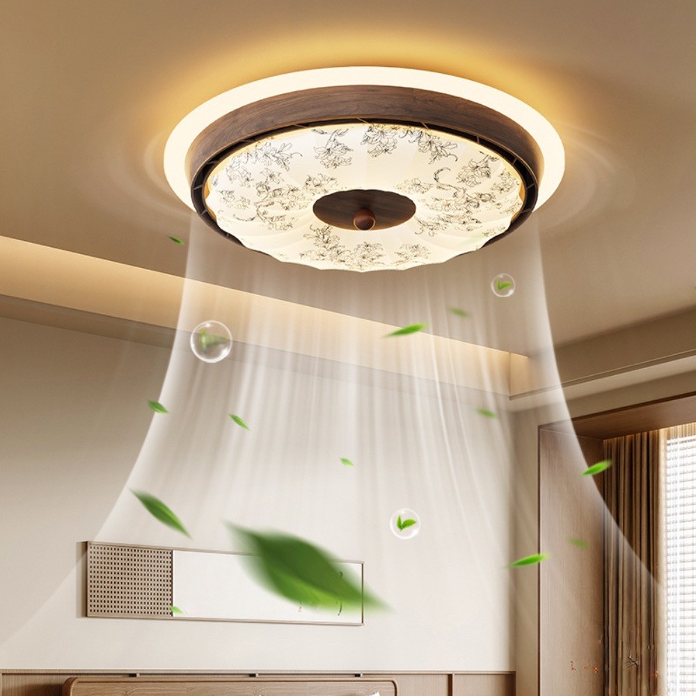 Retro Low Profile Bladeless Led Ceiling Fan Light K1101