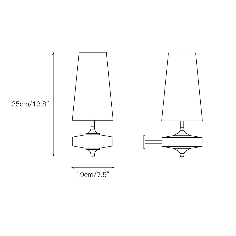 Hour Retro Wood Metal Wall Lamp – Elegant Fabric Accent Lighting for Living Spaces K1208