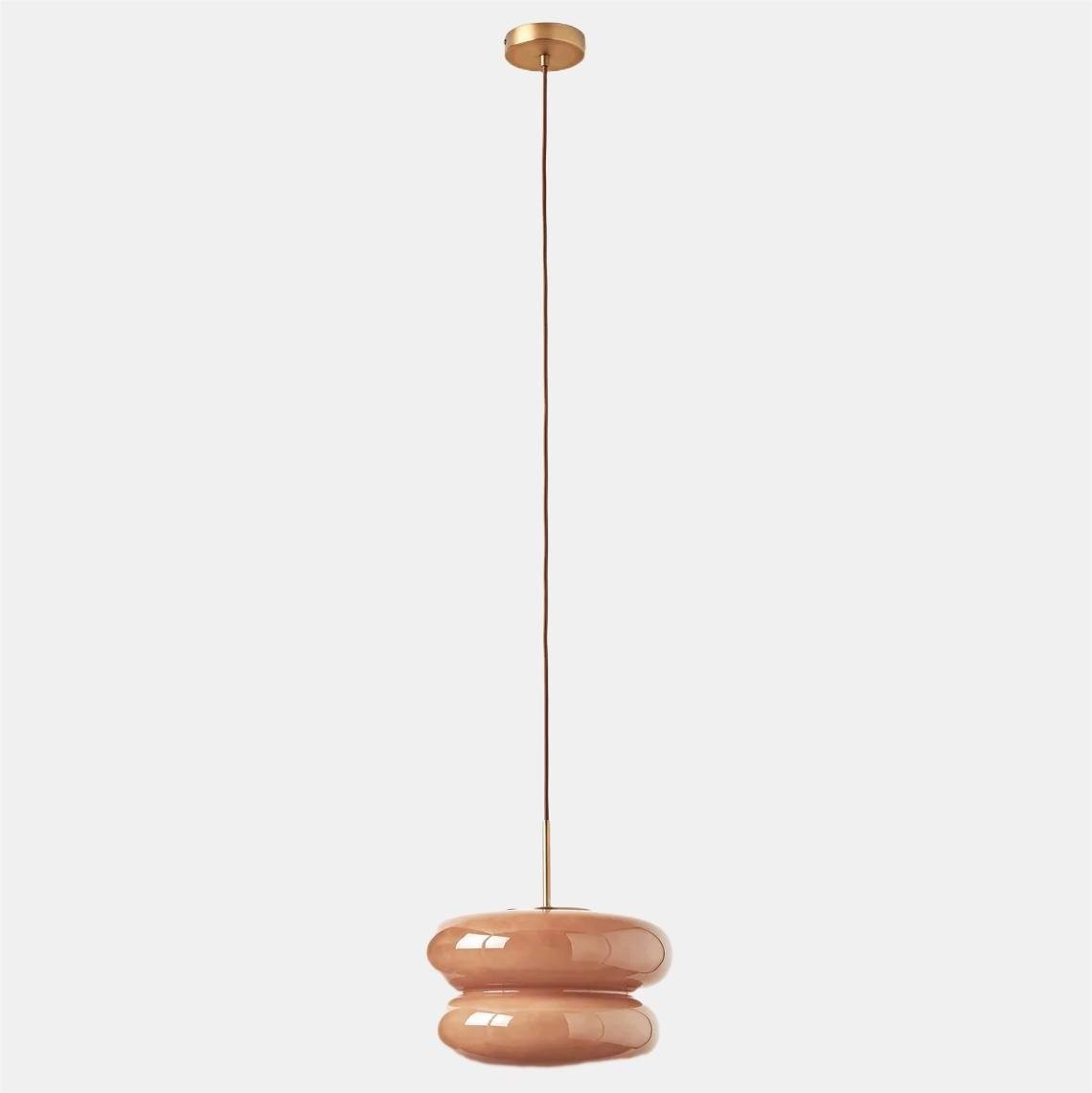 Orra Modern Opal Shade Pendant Lamp – Minimalist Glass Hanging Light For Kitchen or Bedroom K1427