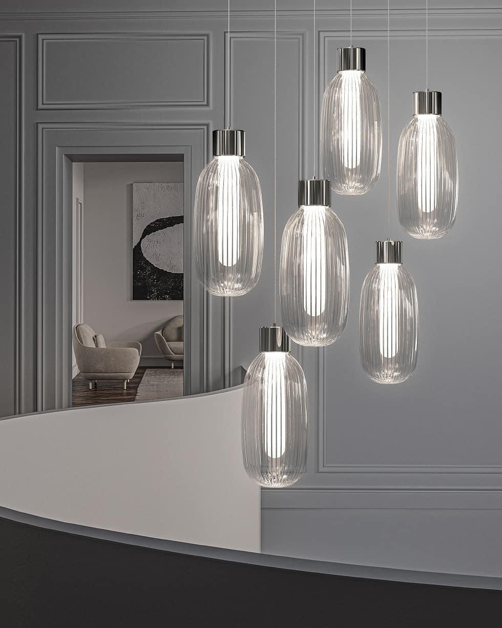 Nordic Striped Lantern Pendant Lamp K397