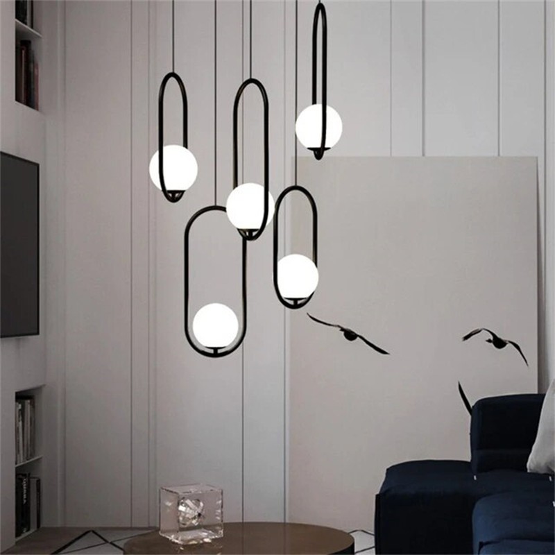 Minimalist Mila Pendant Lamp - Oval Hanging Light for Bedroom Bedside