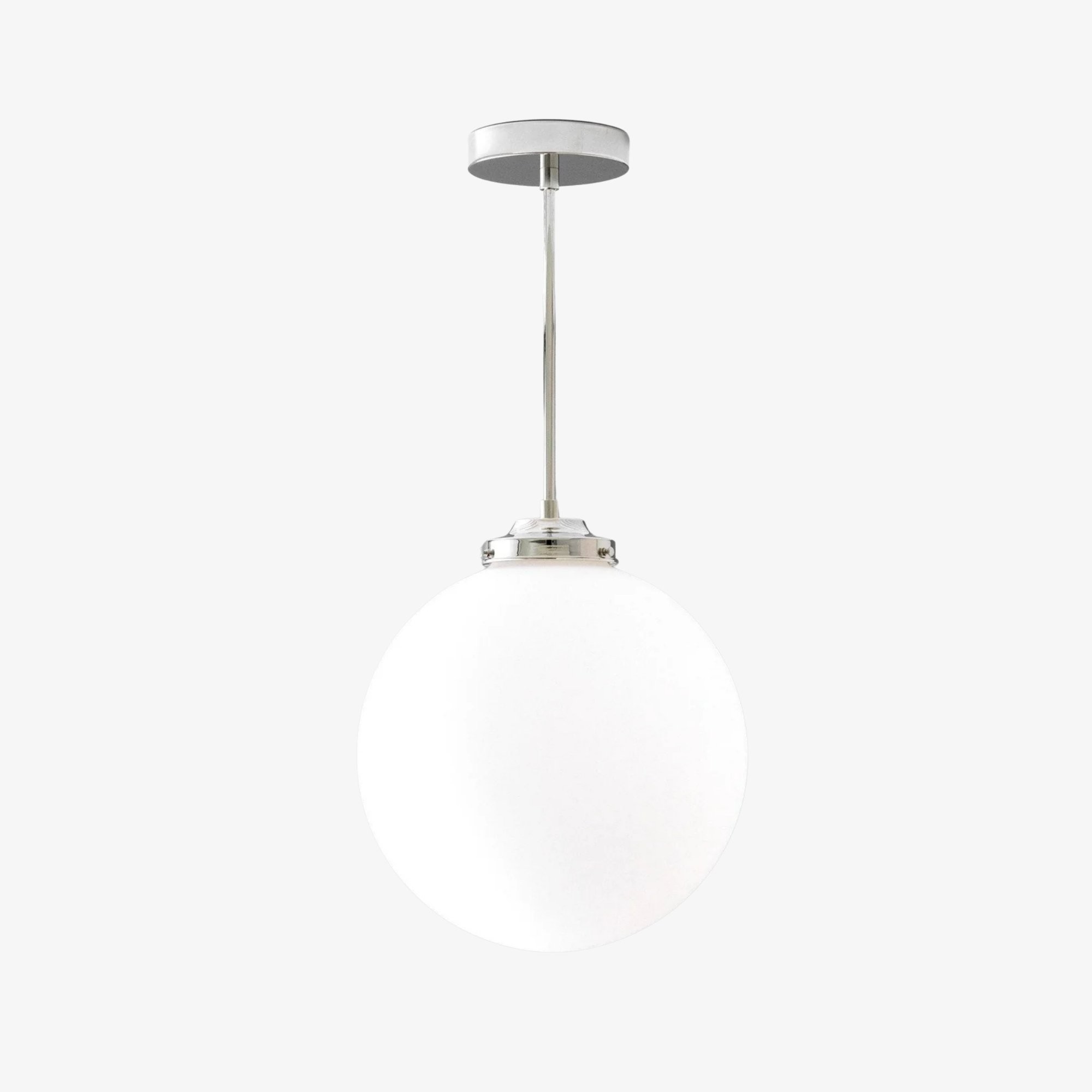 Glorica Glass 12 Inch Globe Ceiling Light - Frosted Glass Art Deco Pendant And Flush Mount K1507