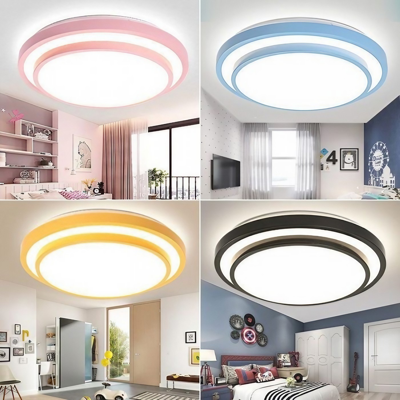 Modern Macaron Disc Flush Mount Ceiling Lamp K781