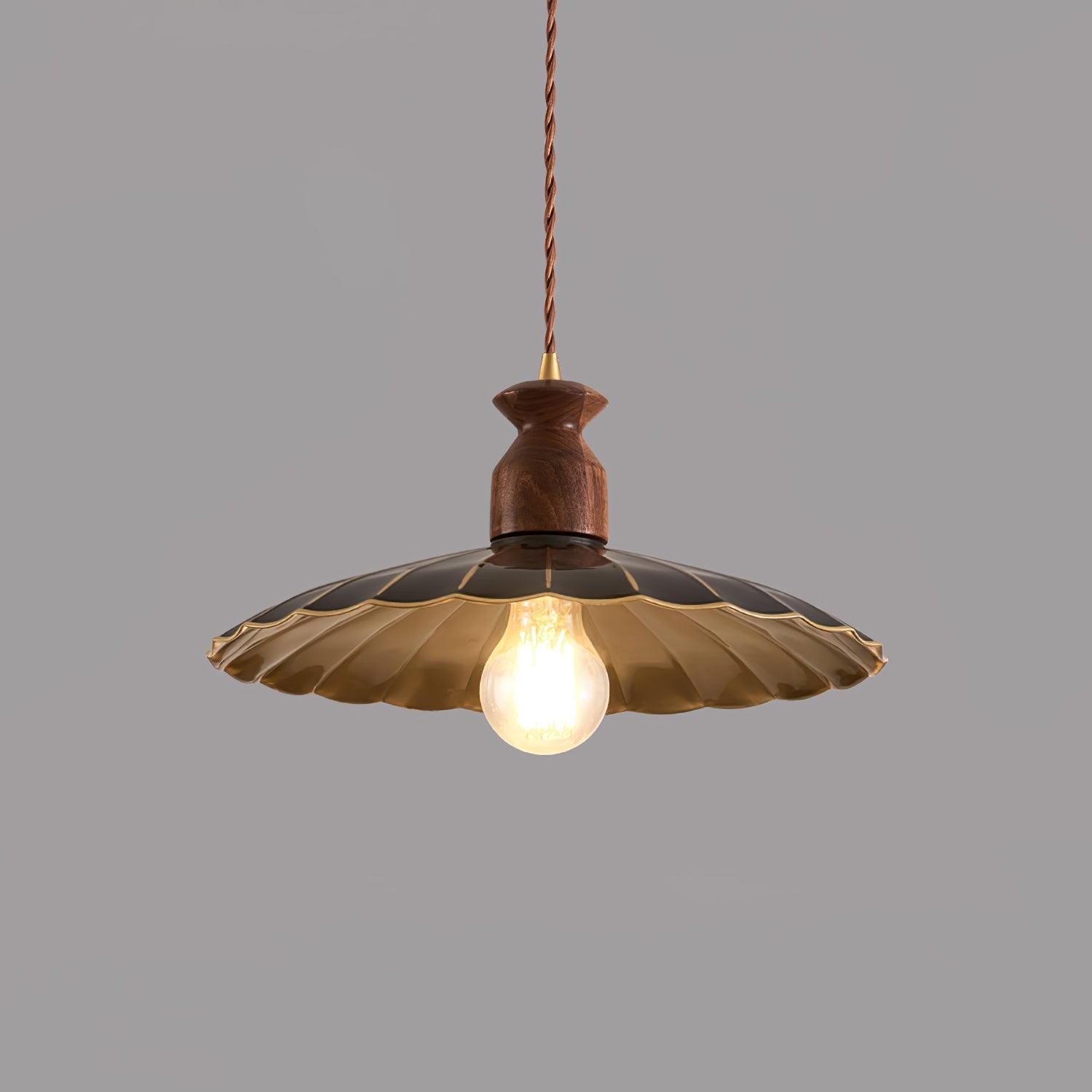 Round Brass Metal Badge Gold Pendant Lamp K272