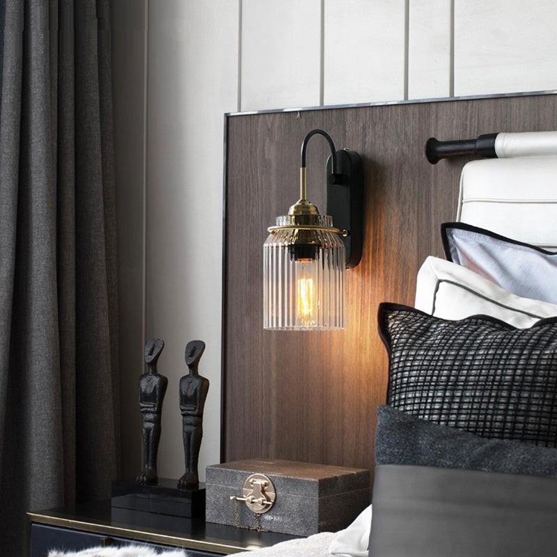 Nordic Columnar Glass Mirror Front Wall Lamp K545