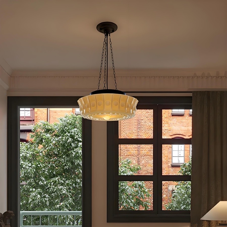 Iron Glass Cylinder Shade Chandelier K827