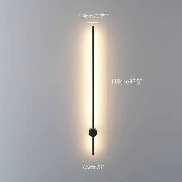 Nordic Architectural Style Linear LED Wall Lamp - Minimalist Light for Entryway or Living Room