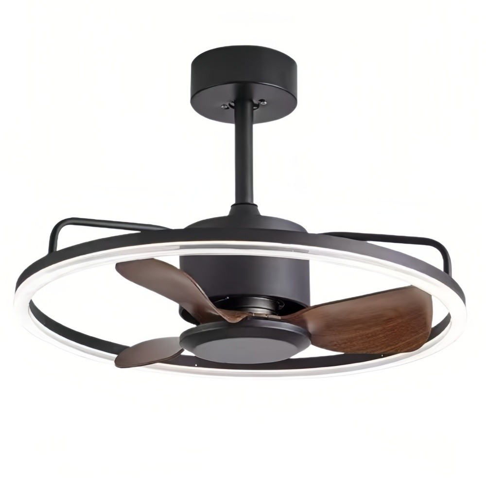 Retro Bauhaus Round Led Ceiling Fan Light K1109