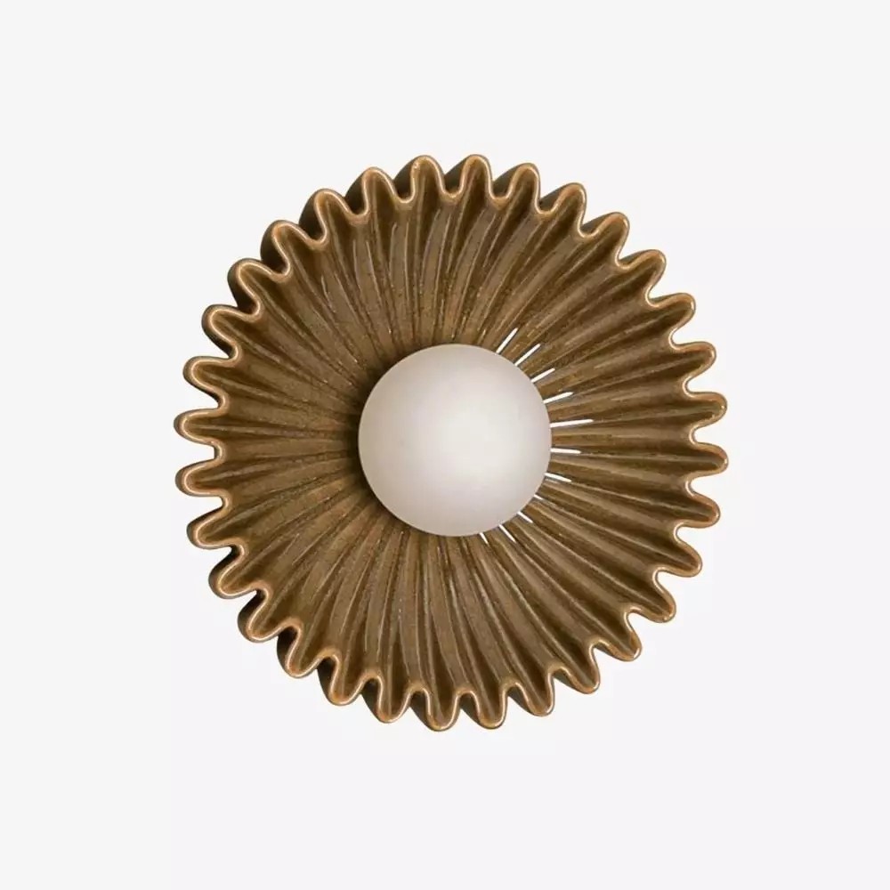 Flower Shaped Ceramic Wall Lamp - Soft Lighting for Bedroom and Hallway K259